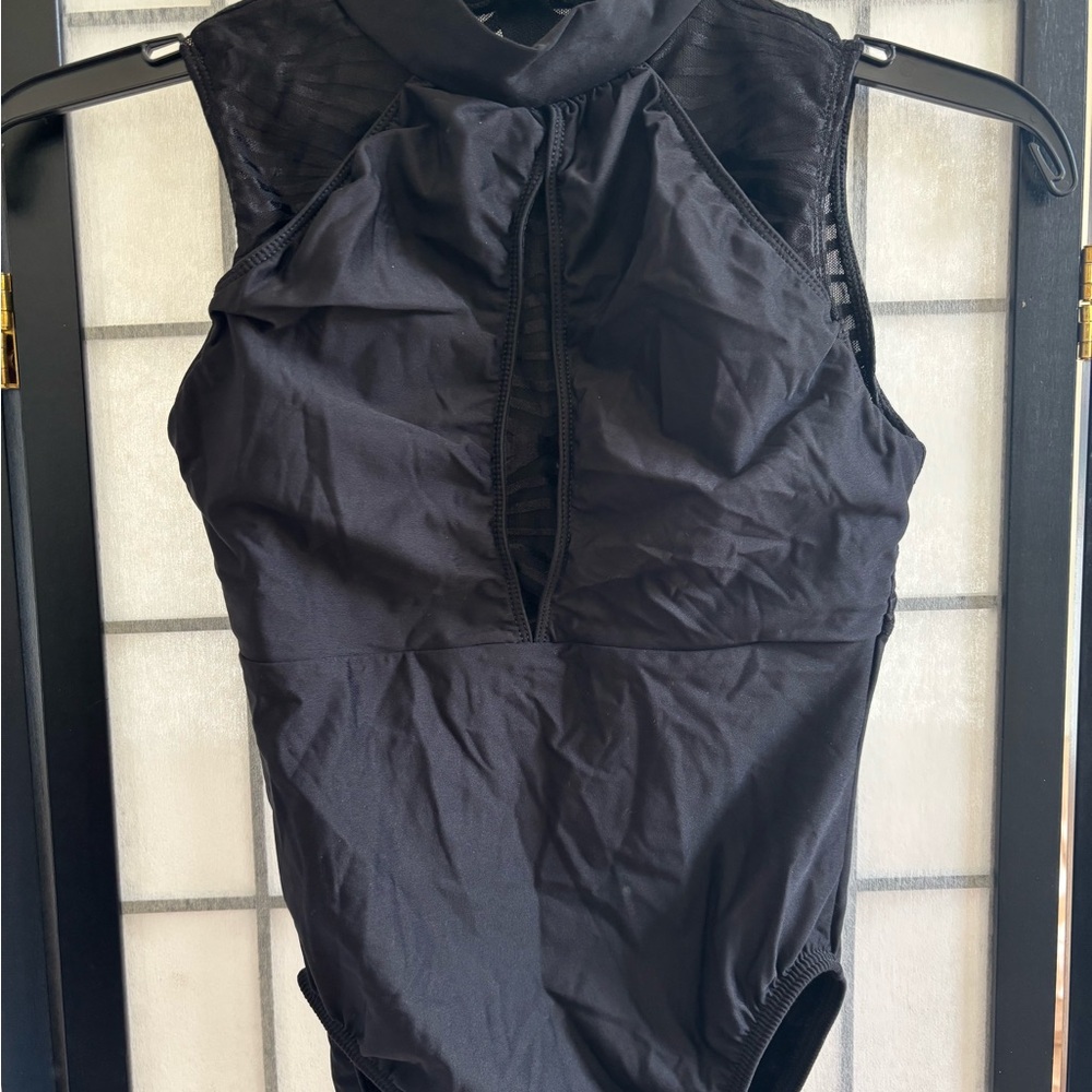 Black high neck MotionWear Leotard